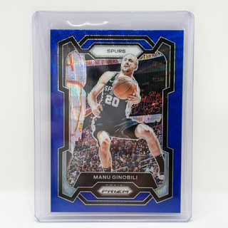 2023-24 Panini Prizm Manu Ginobili Blue Wave Prizm - No. 190