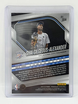 2024-25 Panini Prizm Black Shai Gilgeous-Alexander Finals MVP - No. 164