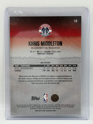 2025-26 Topps Signature Class Khris Middleton Teal 011/225