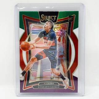 2024-25 Panini Select Concourse Kyshawn George Green/White/Purple RC - No. 85