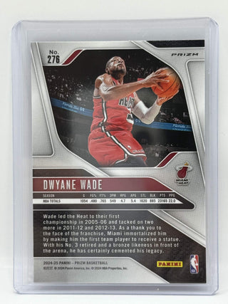 2024-25 Panini Prizm Legends Dwyane Wade Silver Wave Holo - No. 276