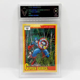 1991 Marvel Universe Series 2 Super Heroes Captain America TCG Mint 9