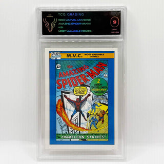 1990 Marvel Universe Most Valuable Comics Amazing Spider-Man #1 TCG Mint 9