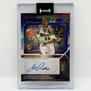2021-22 Panini Recon Jason Richardson Claim To Fame Blue Auto 06/49