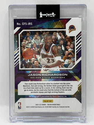 2021-22 Panini Recon Jason Richardson Claim To Fame Blue Auto 06/49