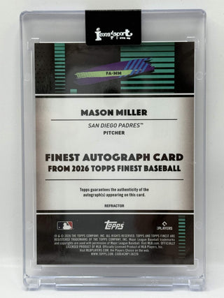 2026 Topps Finest Mason Miller Finest Auto #FA-MM