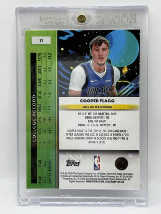 2025-26 Topps Chrome Cooper Flagg Cosmic Base Rookie #12 (B)