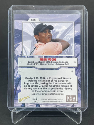 2022 SkyBox Metal Universe Champions Tiger Woods - No. 050