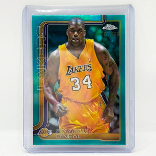 2025 Topps Chrome Shaquille O'Neal Teal Refractor 101/299