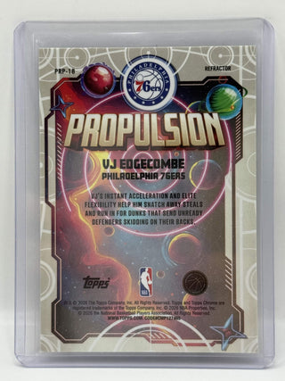 2025-26 Topps Chrome VJ Edgecombe Propulsion Refractor Rookie #PRP-18