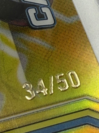 2026 Topps Chrome Marvel Captain America Gold Lightning Refractor 34/50