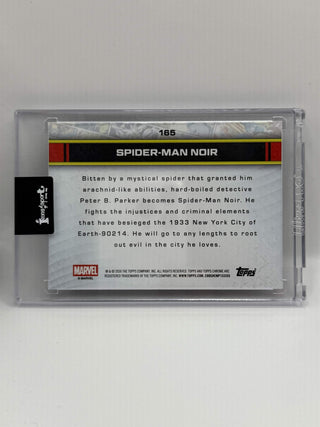 2026 Topps Chrome Marvel Spider-Man Noir Red/Blue Web Refractor 24/62