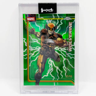 2026 Topps Chrome Marvel Wolverine Green Lightning Refractor 50/99