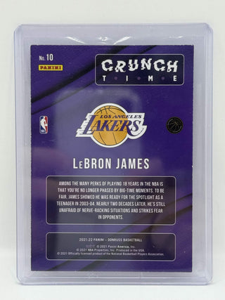 2021-22 Panini Donruss Crunch Time LeBron James Press Proof - No. 10