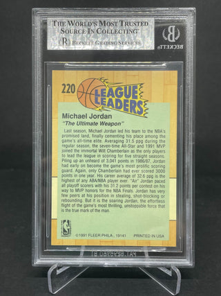 1991-92 Fleer Michael Jordan LL BGS 9 Mint