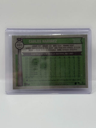 2025 Topps Heritage High Numbers Carlos Narváez Black Bordered RC 71/76