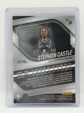 2024-25 Panini Prizm Black Stephon Castle RC - No. 96