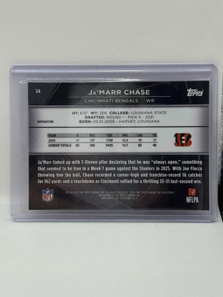 2025 Topps Chrome Black Ja'Marr Chase Refractor 278/299