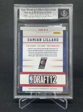 2012-13 Hoops Draft Night Damian Lillard Rookie BGS 9 Mint