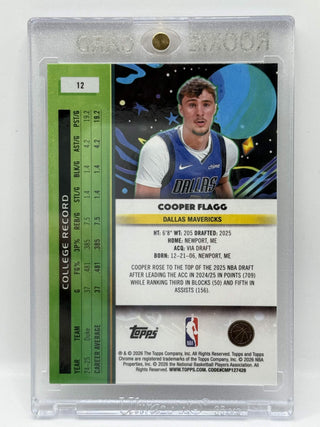 2025-26 Topps Chrome Cooper Flagg Cosmic Base Rookie #12 (E)