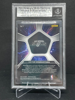 2023-24 Panini Prizm Deep Space Silver Victor Wembanyama RC BGS 9 Mint