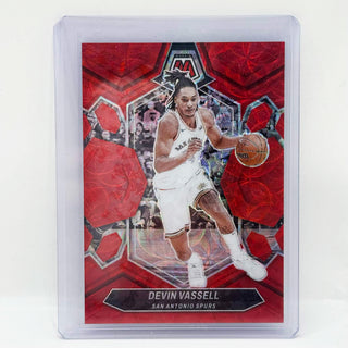 2023-24 Panini Mosaic Devin Vassell International Red Mosaic 15/75