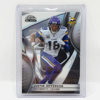 2025 Topps Chrome Black Justin Jefferson Refractor 022/299