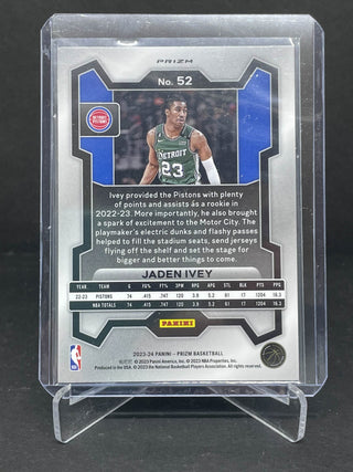 2023-24 Panini Prizm Jaden Ivey Silver Cracked Ice - No. 52