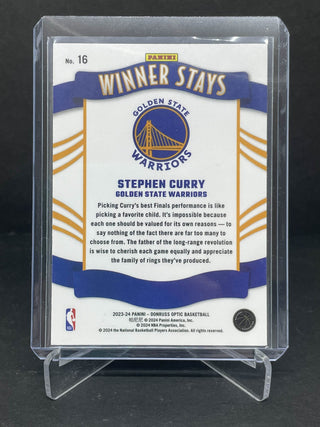 2023-24 Donruss Optic Stephen Curry Winner Stays Insert - No. 16