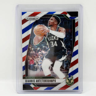 2024-25 Panini Prizm Giannis Antetokounmpo Red/White/Blue Prizm - No. 85