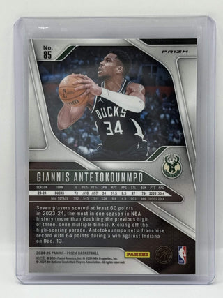 2024-25 Panini Prizm Giannis Antetokounmpo Red/White/Blue Prizm - No. 85