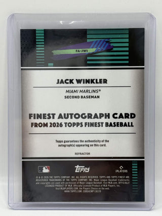 2026 Topps Finest Jack Winter Refractor Rookie Auto #PA-JWI