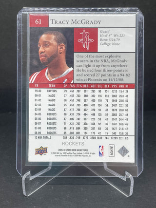 2009-10 Upper Deck Tracy McGrady Houston Rockets - No. 61