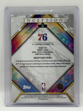 2025-26 Topps Inception VJ Edgecombe Green RC #50
