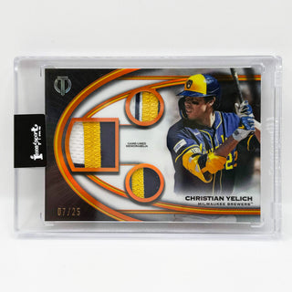 2026 Topps Tribute Christian Yelich Triple Relics 07/25