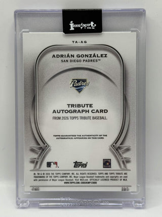 2026 Topps Tribute Adrián González Auto Purple 75/75