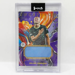 2025-26 Topps Inception UEFA Club Competitions Erling Haaland Patch Purple Foil 11/25