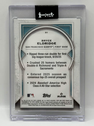 2026 Topps Tribute Bryce Eldridge Blue Rookie 085/150