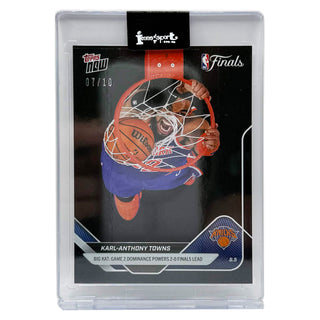 2025-26 Topps NOW Karl-Anthony Towns Game 2 Dominance Powers 2-0 Finals Lead Black Foil 07/10
