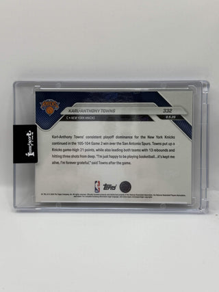 2025-26 Topps NOW Karl-Anthony Towns Game 2 Dominance Powers 2-0 Finals Lead Black Foil 07/10