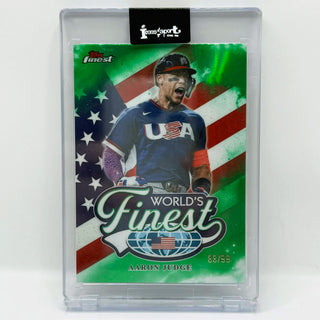 2026 Topps Finest Aaron Judge Worlds Finest Green 88/99