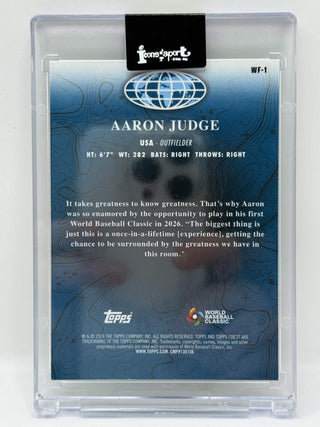 2026 Topps Finest Aaron Judge Worlds Finest Green 88/99