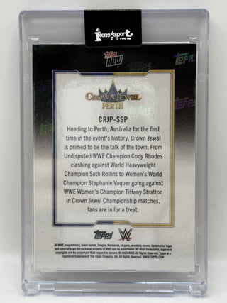 2025 Topps NOW WWE Crown Jewel Perth Gold 08/25