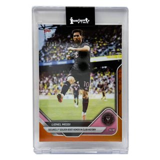 2025 Topps NOW Lionel Messi Secures 1st Golden Boot Honor In Club History Orange 07/25