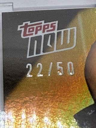 2025 Topps NOW Lewis Hamilton First Driver To Score 5000 Points In F1 Gold Foil 22/50