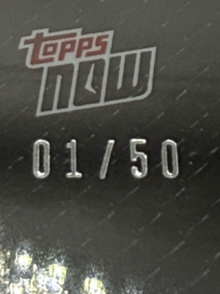 2025 Topps NOW Alex Pereira 2nd Fastest TKO In LHW Title Fight History Gold Foil 01/50