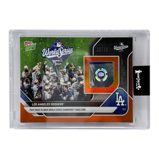 2025 MLB Topps NOW Los Angeles Dodgers First Back-to-Back Champions Since 2000 Confetti Relic Orange Foil 23/25