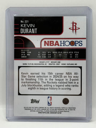 2025-26 Topps Hoops Kevin Durant Rainbow Gold/Green 155/199
