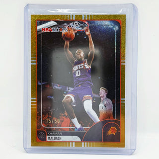 2025-26 Topps Hoops Khaman Maluach Pixel Burst Gold 15/50