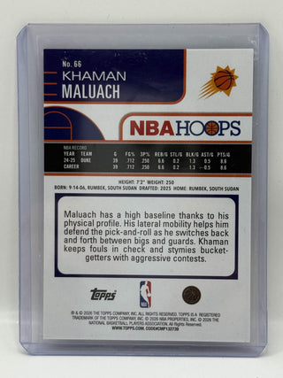 2025-26 Topps Hoops Khaman Maluach Pixel Burst Gold 15/50